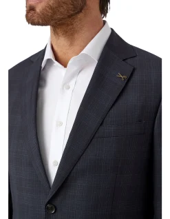 CHECK NOTCH LAPEL SUIT JACKET