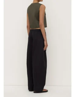 Cherri Button Front Top Moss