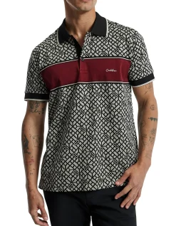 CHEST PANEL JACQUARD POLO