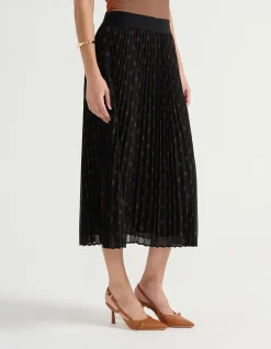 CHIFFON PLEATED SKIRT