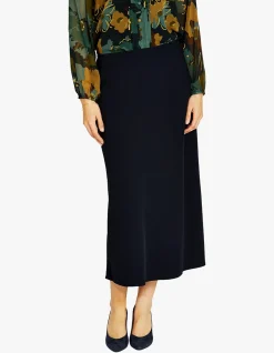 Chloe Crepe Midi Pull On Skirt