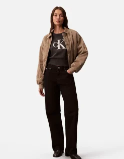 Chunky Graphic Logo Cropped Knit Top