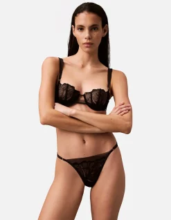 CK BLACK BRIDAL STRING THONG