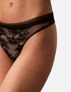 CK BLACK BRIDAL THONG