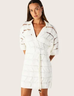CLARA KNIT KAFTAN MINI DRESS
