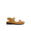Clariss Dark Tan Leather Sandals