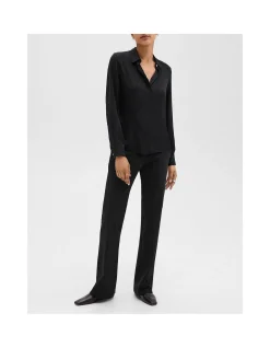 Classic Fitted Silk Shirt