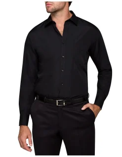 Classic Fit Plain Collar Poplin Shirt