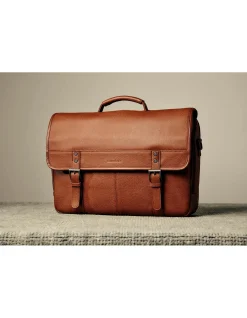 Classic Leather Flapover 32cm Black