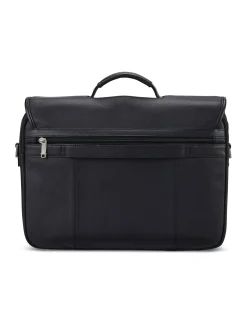 Classic Leather Flapover 32cm Black