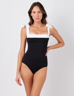 Classic Square Neck One Piece Swimsuit