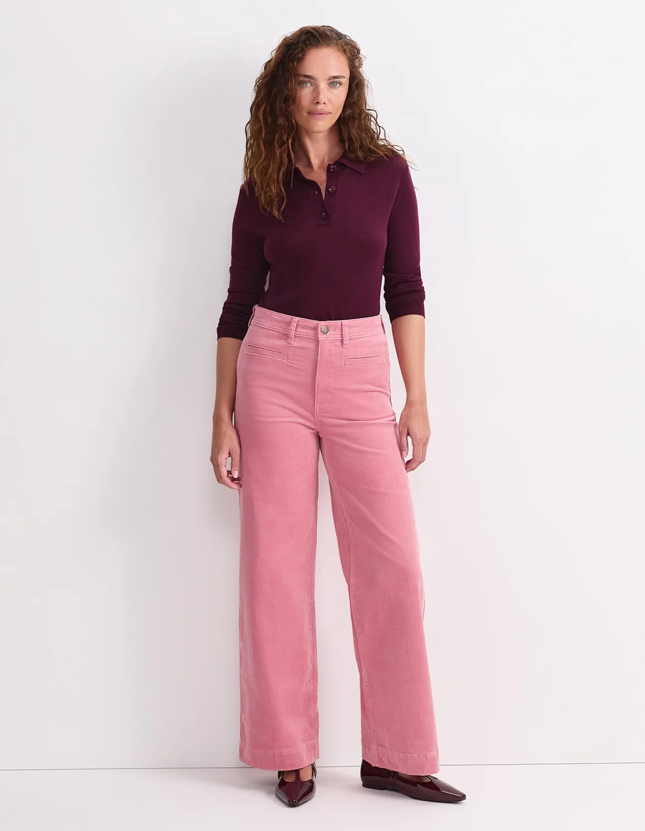 Cleo High Rise Cord Wide Leg Jean