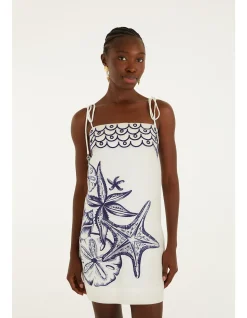 COAST STARS OFF-WHITE MINI DRESS