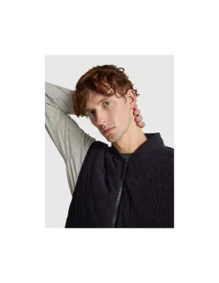 Collared Corduroy Padded Down Vest