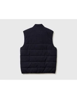 Collared Corduroy Padded Down Vest