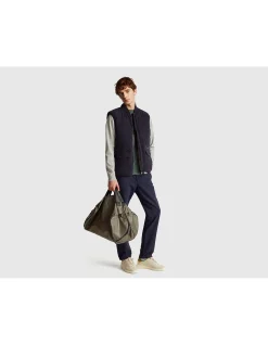 Collared Corduroy Padded Down Vest