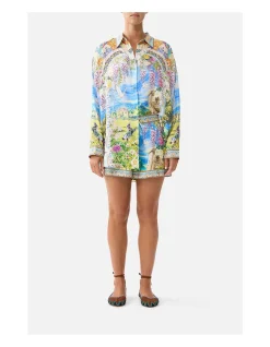 COLLARED SHIRT WITH SIDE BUTTONS