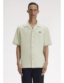 COMPRESS MESH REVERE COLLAR SHIRT
