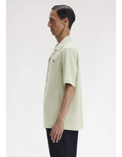 COMPRESS MESH REVERE COLLAR SHIRT