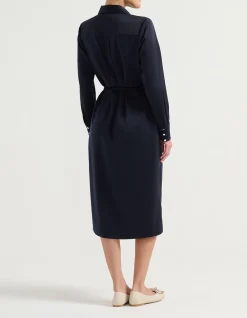 CONCEALED PLACKET SHIRT DRESS