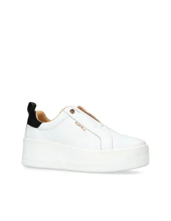 CONNECTED LACELESS WHITE SNEAKER