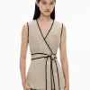 Contrast Tie Shirt
