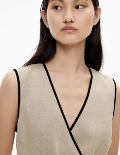 Contrast Tie Shirt
