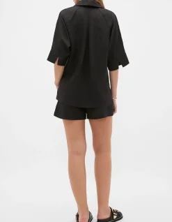 CORE LINEN HALF PLACKET POPOVER