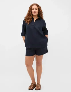 CORE LINEN HIGH RISE SHORT