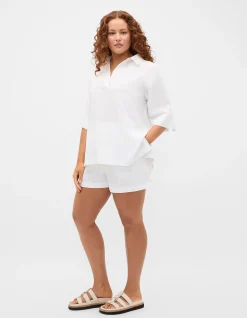 CORE LINEN HIGH RISE SHORT