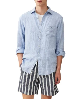 COROMANDEL 2 LONG SLEEVE SPORTS FIT SHIRT - DENIM
