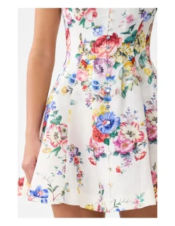 CORSET DRESS WITH SHORT FLARED SKIRT