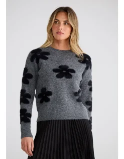 Cosmos Floral Knit Long Sleeve Jumper
