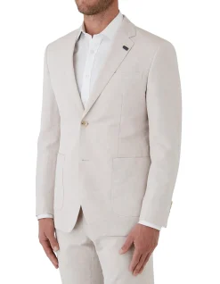 COTTON LINEN WITH PATCH POCKETS JACKET