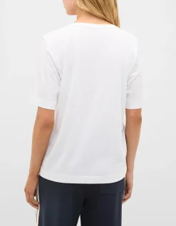 COTTON V NECK RELAXED TEE