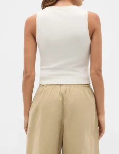COTTON BLEND KNIT TOP