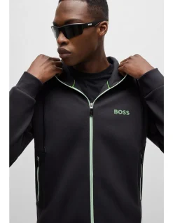 Cotton-Blend Zip-Up Hoodie with 3D-Moulded Logo
