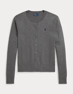 COTTON CREWNECK CARDIGAN