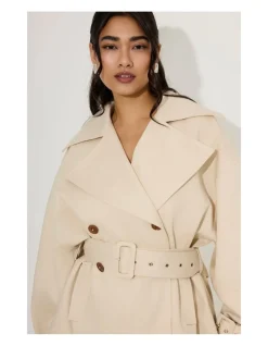 Cotton Mix Trench Jacket
