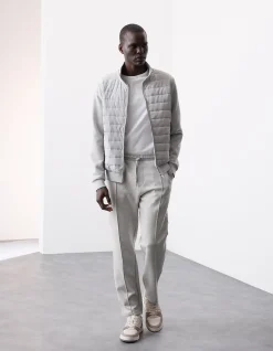 Cotton Rich Pin Tuck Straight Leg Jogger
