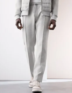 Cotton Rich Pin Tuck Straight Leg Jogger
