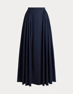 COTTON-SILK FAILLE MAXISKIRT