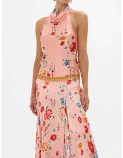 COWL NECK HALTER TOP