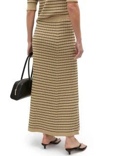 CREPE KNIT STRIPE SKIRT