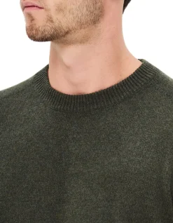 CREW NECK RIBBED SWEATER