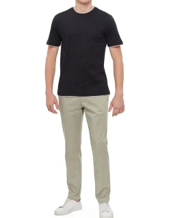 Crew Neck T-Shirt with Piping