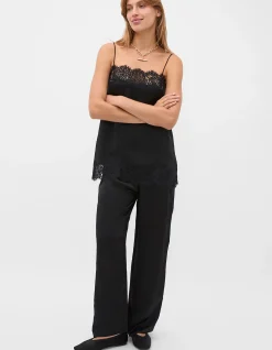 CRINKLED SATIN PANT