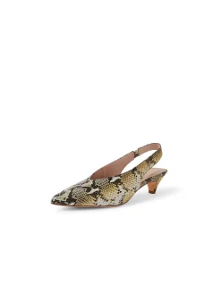 Crissi Snake Print Slingback Pump Heels