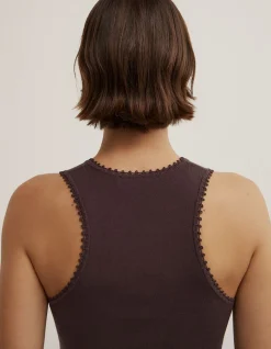 Crochet Detail Knit Tank Top