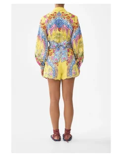 CROPPED WRAP SHIRT